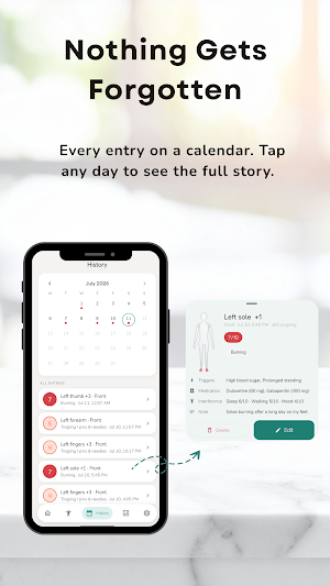 NerveKeeper: Neuropathy Log Screenshot 3