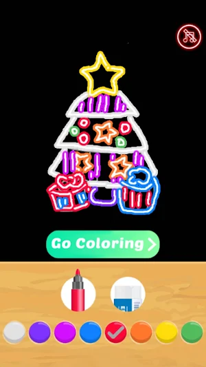 Glow Xmas: Santa Sketch Art Screenshot 1