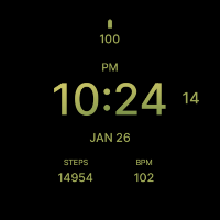 Pure Army Green Watch Face