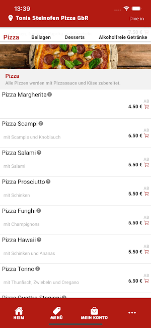 Tonis Steinofen Pizza Screenshot 3