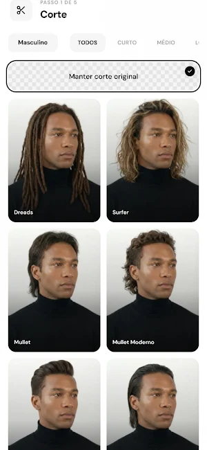Provador de Cabelo Screenshot 1