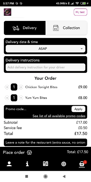 Bites N Shakes Screenshot 2
