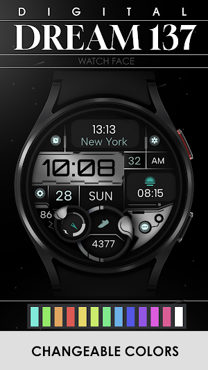 Dream 137 Digital Watch Face Screenshot 2