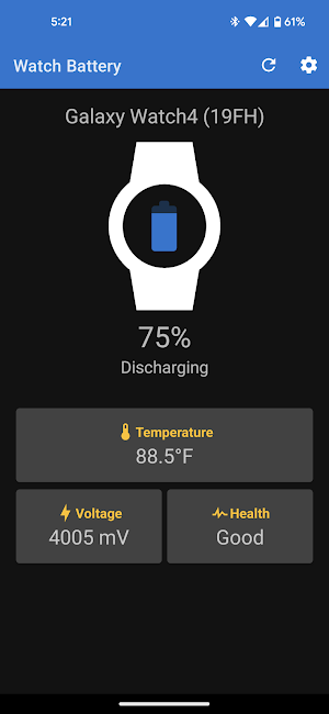 Phone Battery Info On Wear Screenshot 0