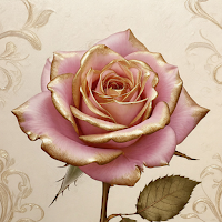 Pink Gold Rose Wallpaper