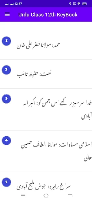 Urdu Class 12th KeyBook Screenshot 3