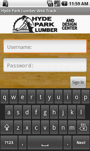 Hyde Park Lumber Web Track Screenshot 0