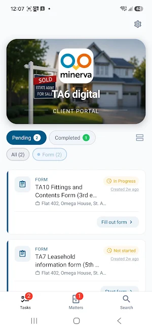 TA6 Digital Client Portal Screenshot 1
