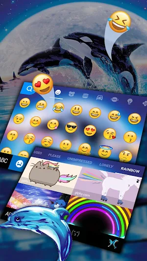 Jumping Whale Keyboard Theme Screenshot 3