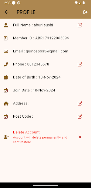 Aburi Sushi Loyalty Screenshot 1