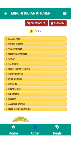 Mirchi Indian Kitchen Screenshot 2