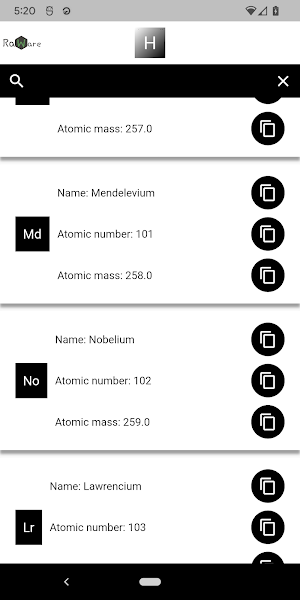 Raw Periodic Table Screenshot 3
