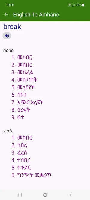 English To Amharic Dictionary Screenshot 3