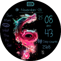 BFF42 - Neon Art Dragon Flower