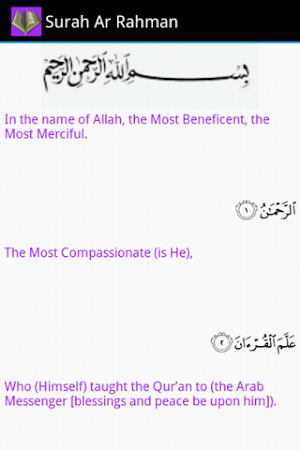 Surah Ar Rahman mp3 Screenshot 3