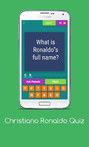 Christiano Ronaldo Quiz Screenshot 1