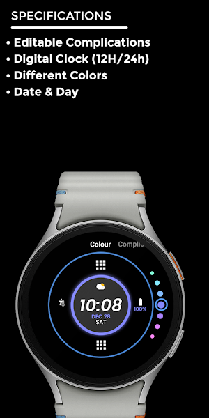 Night 75 - watch face Screenshot 3