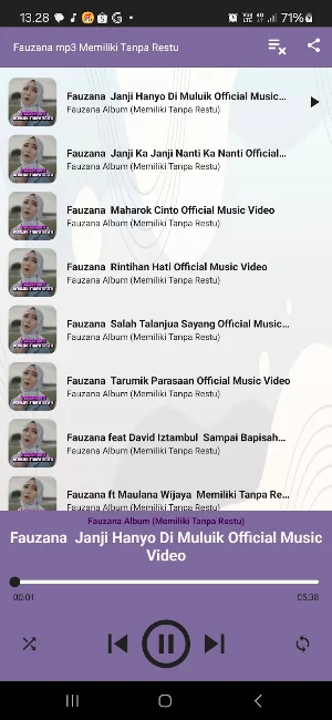 Fauzana mp3 Memiliki Tanpa Res Screenshot 2