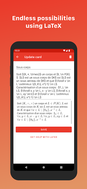 LaTeX Cards Screenshot 2
