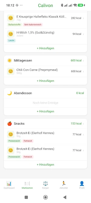 Calivon – Kalorien Tracker Screenshot 1