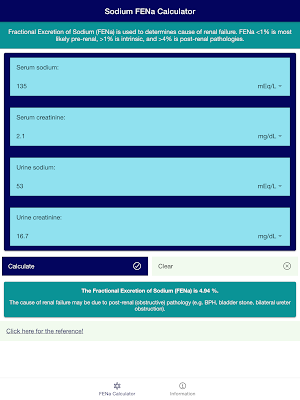 Sodium FENa Calculator - Acute Kidney Injury Screenshot 3
