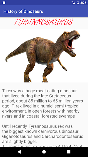 Dinosaurs -A Brief History Screenshot 0