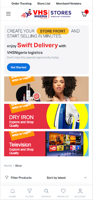 VHSNigeria eCommerce Screenshot 1
