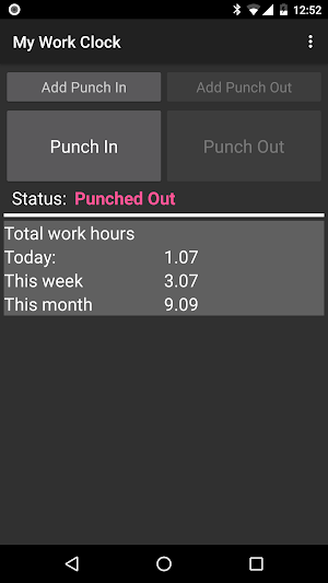 My Work Clock Screenshot 0