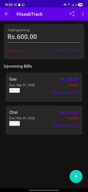 HisaabTrack Screenshot 0