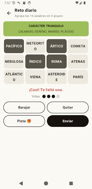 Conexiones Diarias: 4 Palabras Screenshot 2