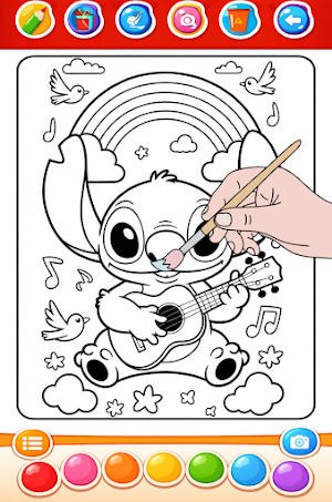 Stitch Cute Coloring Screenshot 1