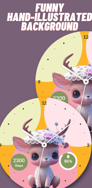 Cute animal watch face Screenshot 3
