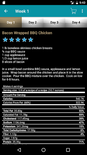 Slow Cooker Meal Planner Screenshot 2