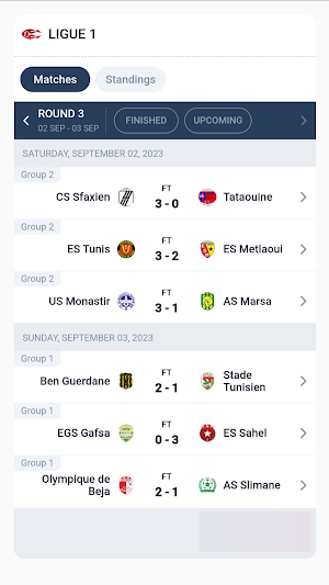 Tunisian Football LiveScores Screenshot 2