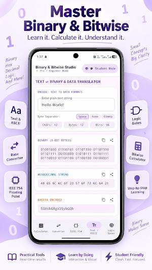 Binary Calculator & Converter Screenshot 3