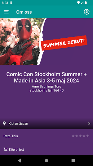 Heroes Comic Con Nordics Screenshot 0