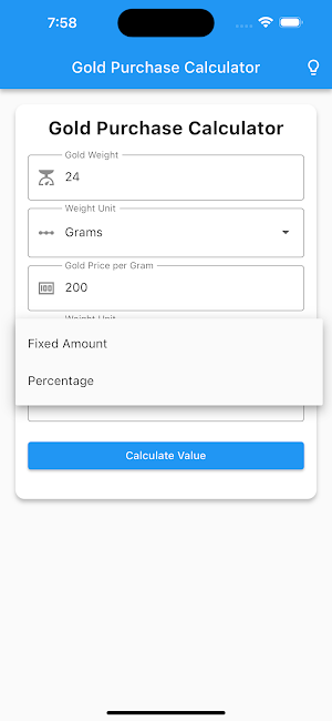 Gold Purchase Calculator Screenshot 2