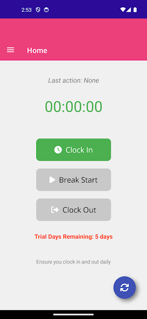 Jabez TimeClock Screenshot 0