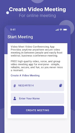 Video Meet: Video Conferencing Screenshot 2