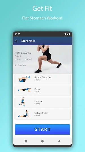 flat stomach workout offline Screenshot 1