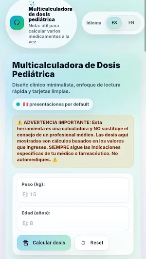 Calculadora Dosis Pediatrica Screenshot 3