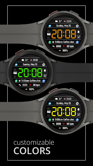 DADAM75 Digital Watch Face Screenshot 1