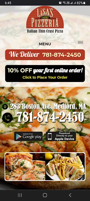 Lisas Family Pizzeria Screenshot 1