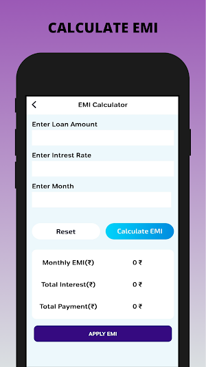 Loan EMI Easy Calculator Quick Screenshot 1