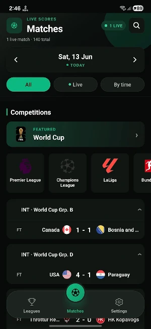 World Cup Football 2026 Live Screenshot 1