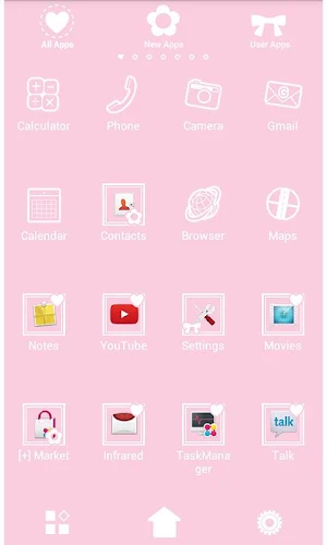Pretty Pink Theme +HOME Screenshot 1