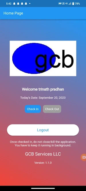 GCB Field Management App (FMA) Screenshot 2