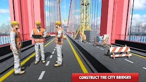 Bridge Road Builder: City Bridge Construction Screenshot 2