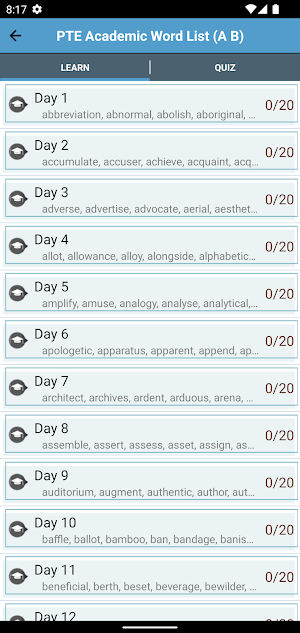 3000 PTE Vocabulary Screenshot 1