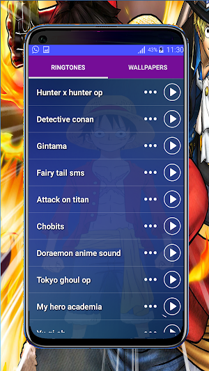 Anime Ringtones and Wallpapers - Anime Soundboard Screenshot 1
